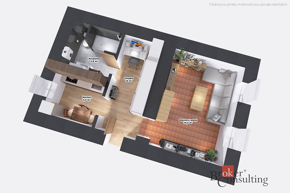 Prodej bytu 1+1 39 m²